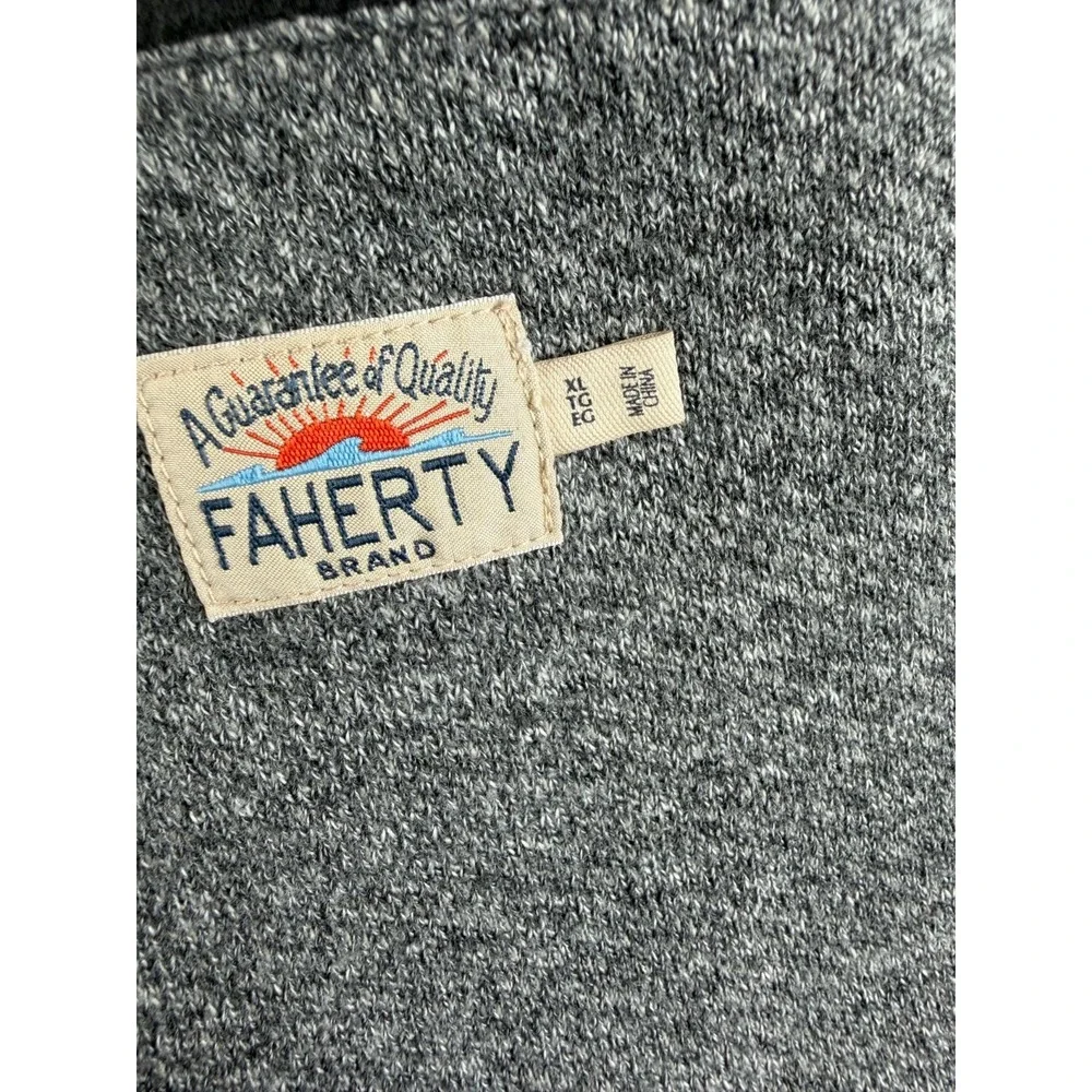 Faherty Inlet Knit Blazer Mens XL Gray Cotton Casual Sport Jacket Preppy